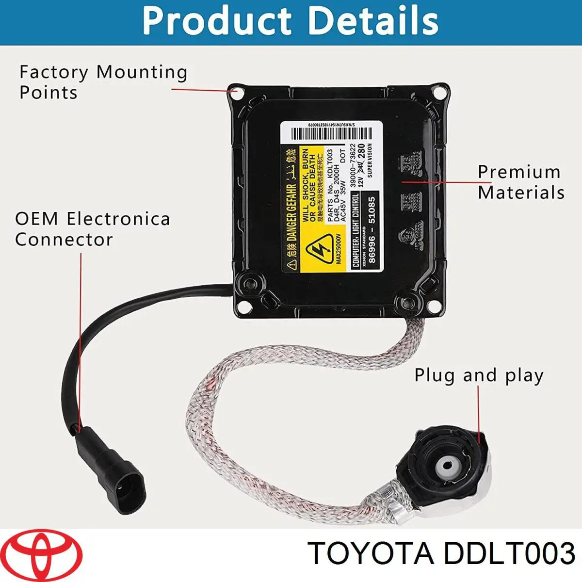  Toyota DDLT003 ціна, від 54.86 USD