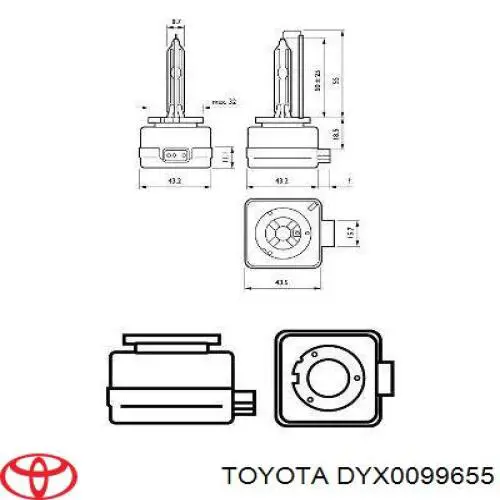 Лампочка ксеноновая DYX0099655 Toyota