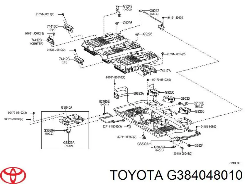 Реле високого струму Toyota G384048010 ціна, від 380.08 USD