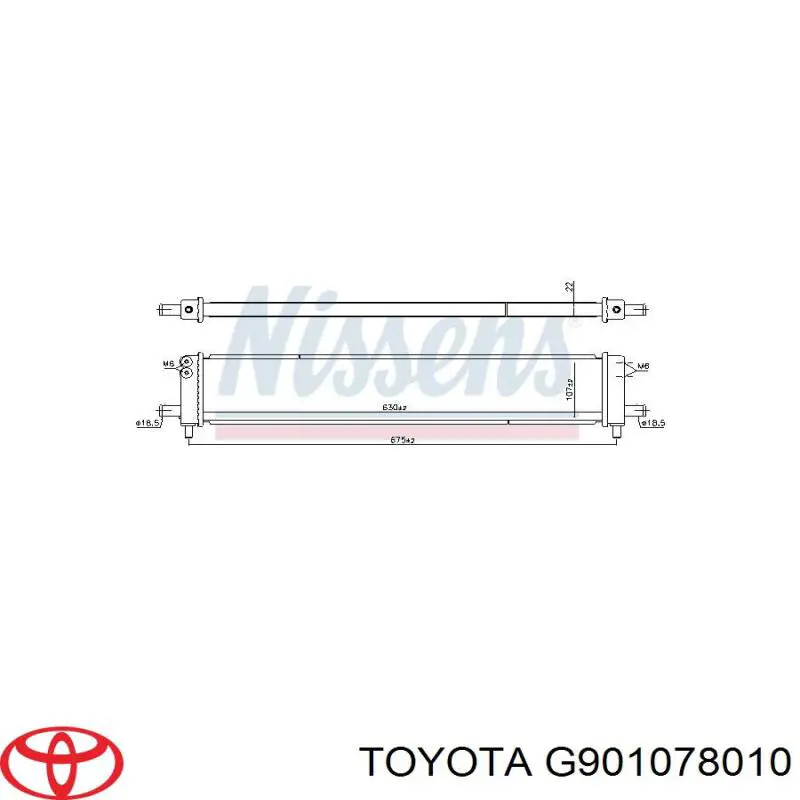 G901078010 Toyota Радіатор охолодження двигуна