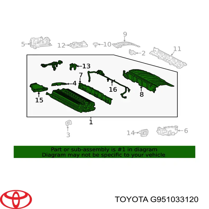 Купити G951033120 Toyota Батарейний модуль електромобіля