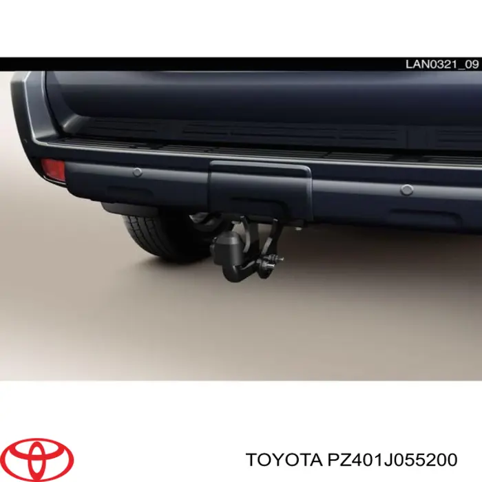 Купити PZ401J055200 Toyota Фаркоп, куля причіпного пристрою
