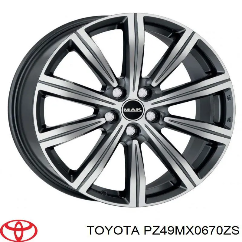 PZ49MX0670ZS Toyota Диски колісні литі (легкосплавні, титанові)