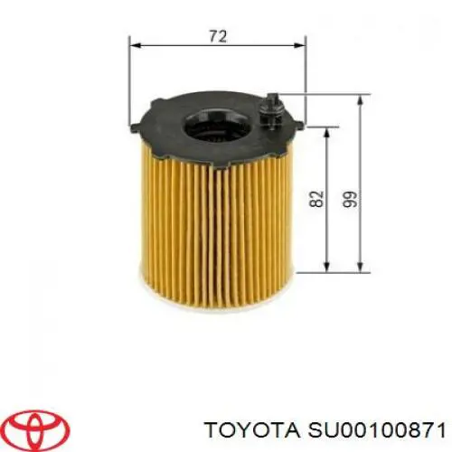 Фільтр масляний Toyota SU00100871