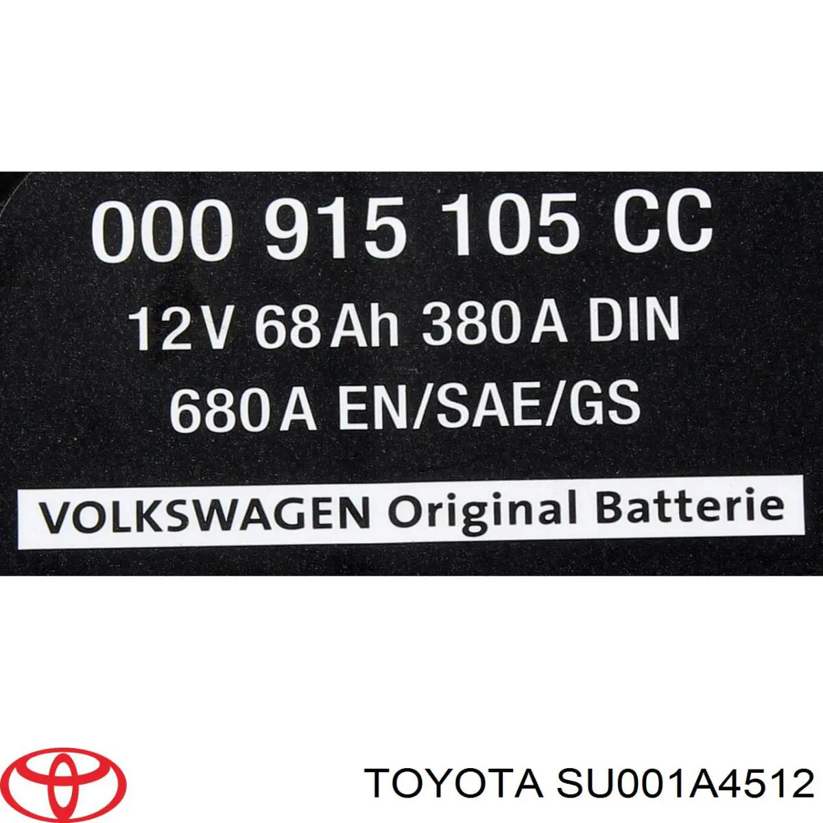 Батарея акумуляторна Toyota SU001A4512 ціна, від 240.65 USD