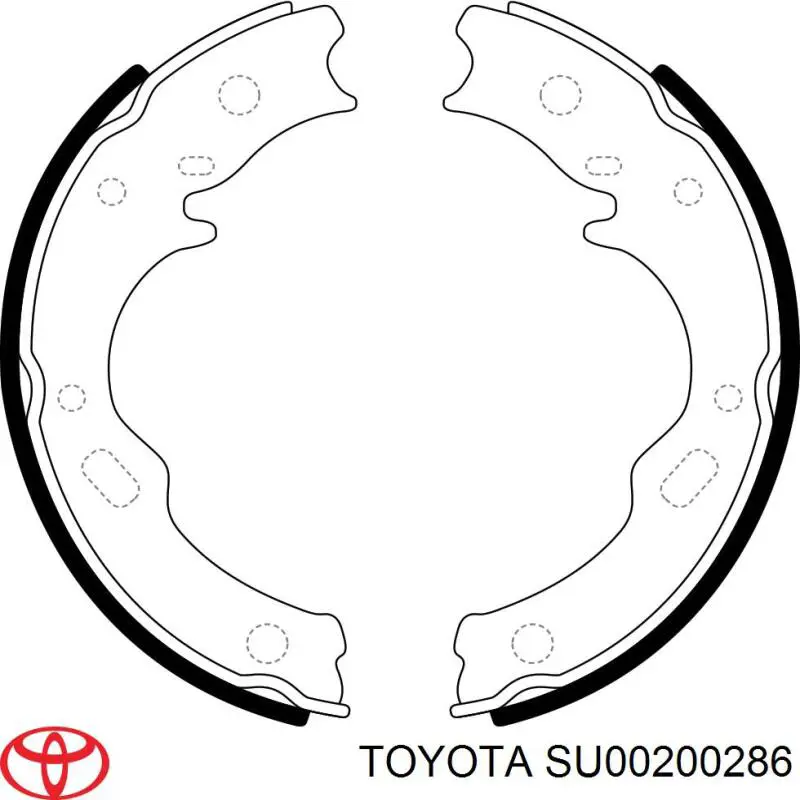 Колодки ручника / стоянкового гальма Toyota SU00200286 ціна, від 17.83 USD