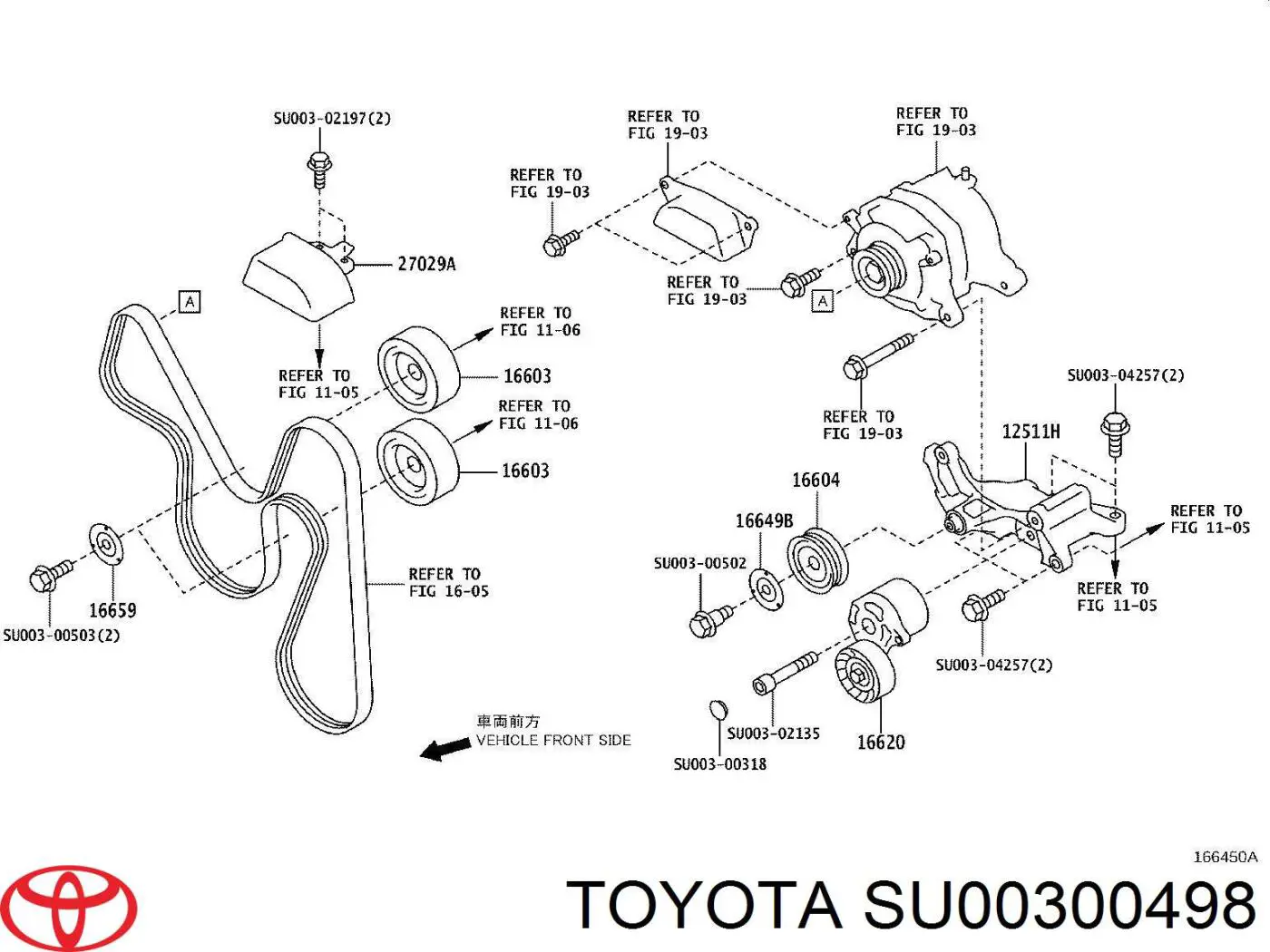 Натягувач приводного ременя Toyota SU00300498 ціна, від 25.33 USD