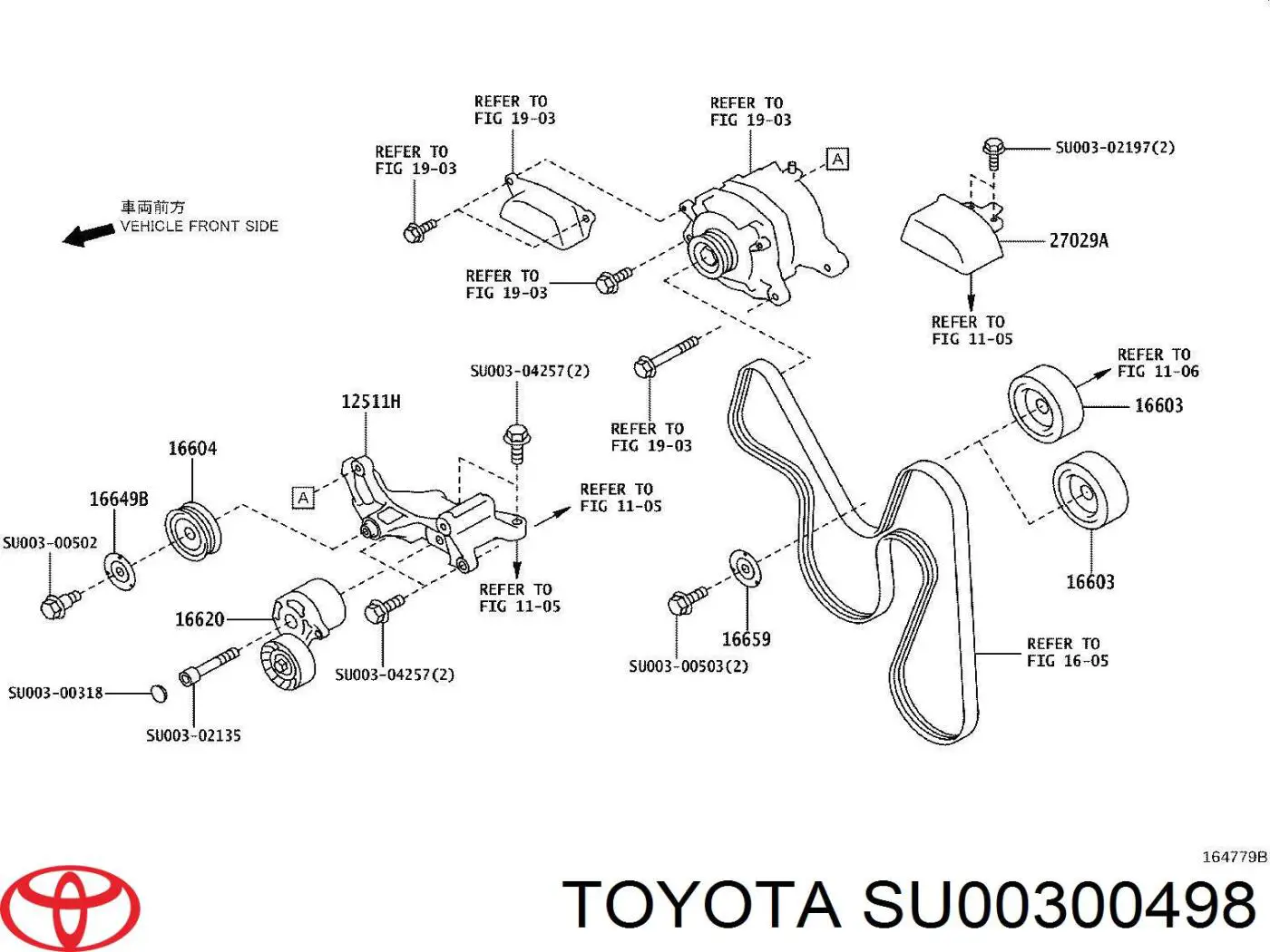 SU00300498 Toyota натягувач приводного ременя