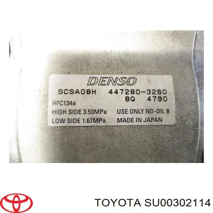 Купити SU00302114 Toyota Компресор кліматичної установки
