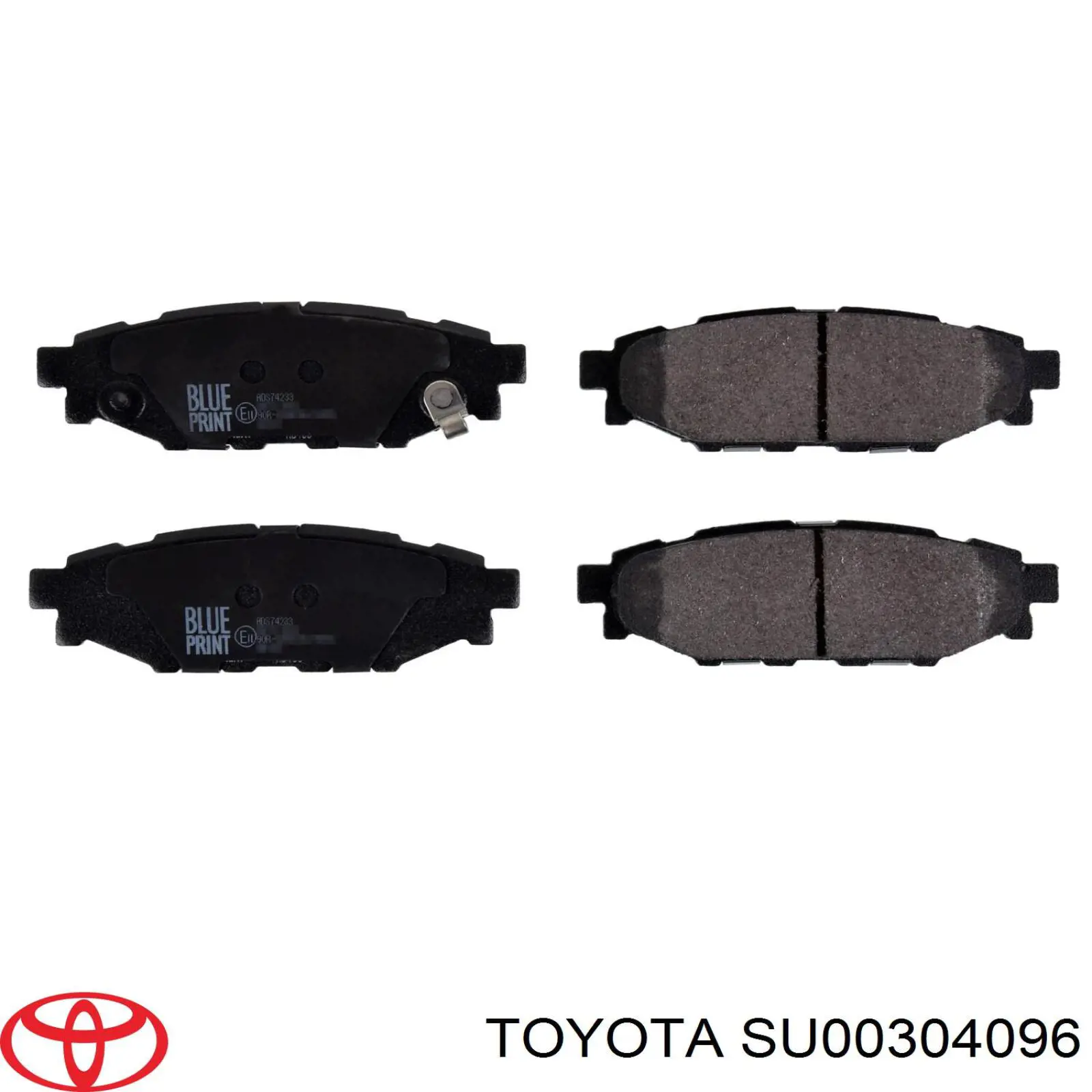 Колодки гальмові задні, дискові SU00304096 Toyota