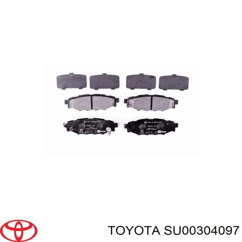 Задні гальмівні колодки SU00304097 Toyota