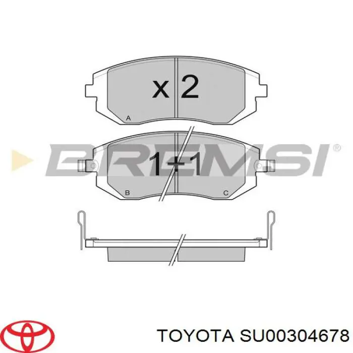 Гальмівні колодки Toyota SU00304678 ціна, від 29.14 USD