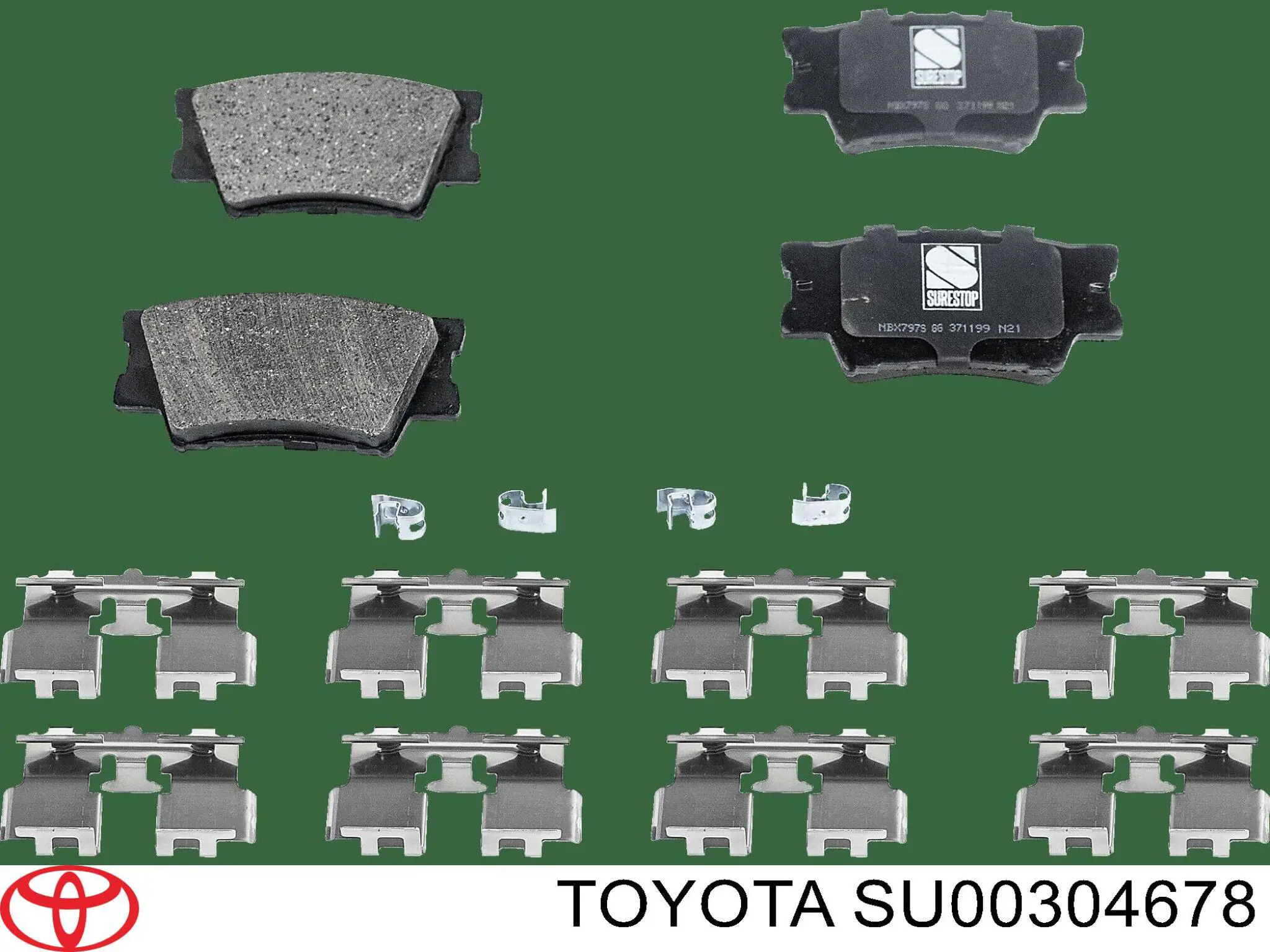 Купити SU00304678 Toyota Колодки гальмівні передні, дискові