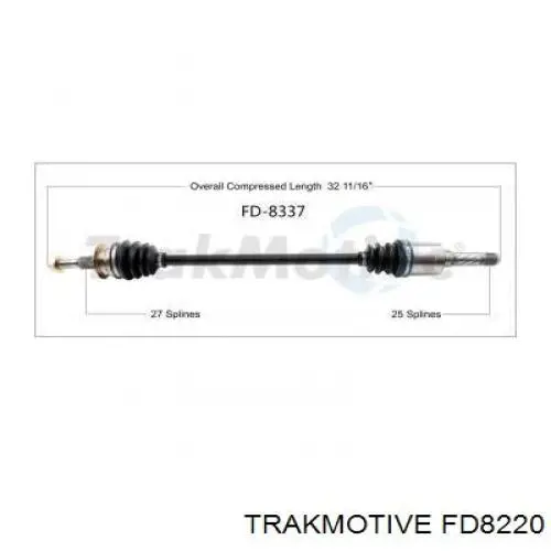 Ліва піввісь FD8220 Trakmotive/Surtrack