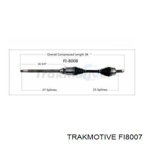 Приводи задніх коліс Trakmotive/Surtrack FI8007 ціна, від 63.34 USD