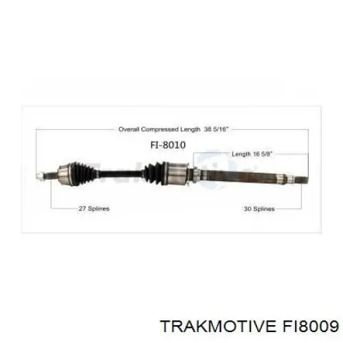 Вісь передня Trakmotive/Surtrack FI8009 ціна, від 162.18 USD