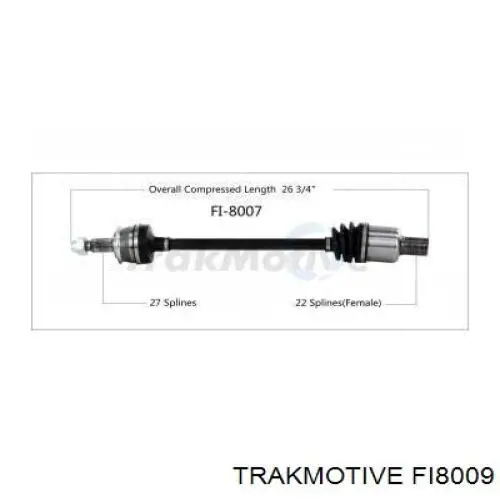 FI8009 Trakmotive/Surtrack Приводи передніх коліс (вали карданні піввісь переднього моста)