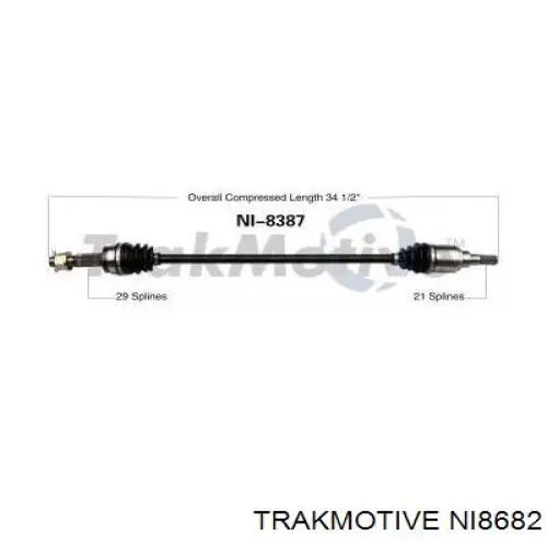 NI8682 Trakmotive/Surtrack Привід передній правий