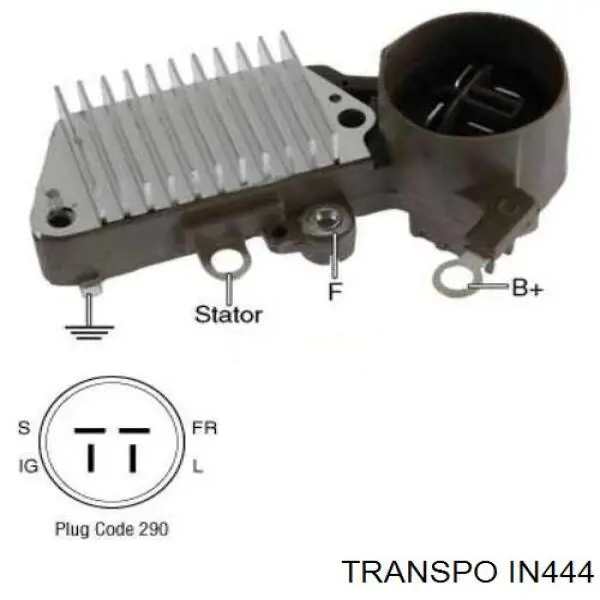 IN444 Transpo реле-регулятор генератора, (реле зарядки)