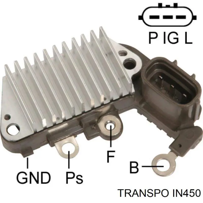 Реле-регулятор генератора, (реле зарядки) IN450 Transpo