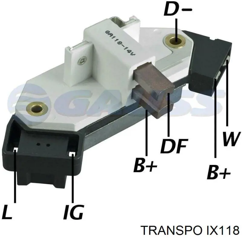 Реле-регулятор генератора, (реле зарядки) IX118 Transpo