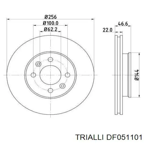 Гальмівні диски передні DF051101 Trialli