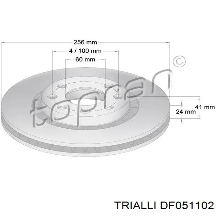 Купити DF051102 Trialli Ротор гальмівний