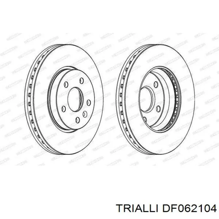 Диск переднього гальма Trialli DF062104 ціна, від 49.50 USD