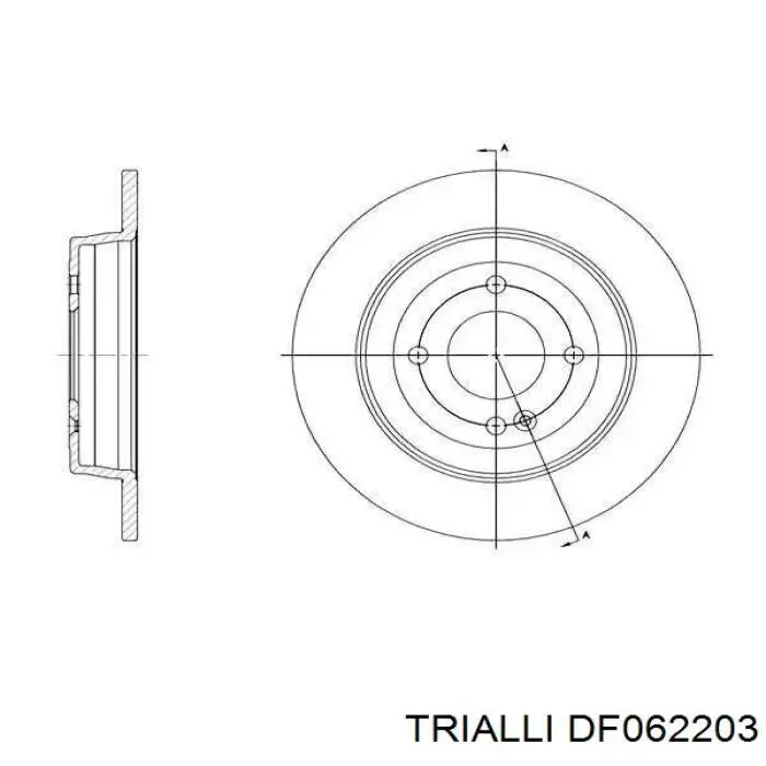 Задні дискові гальма Trialli DF062203 ціна, від 30.47 USD