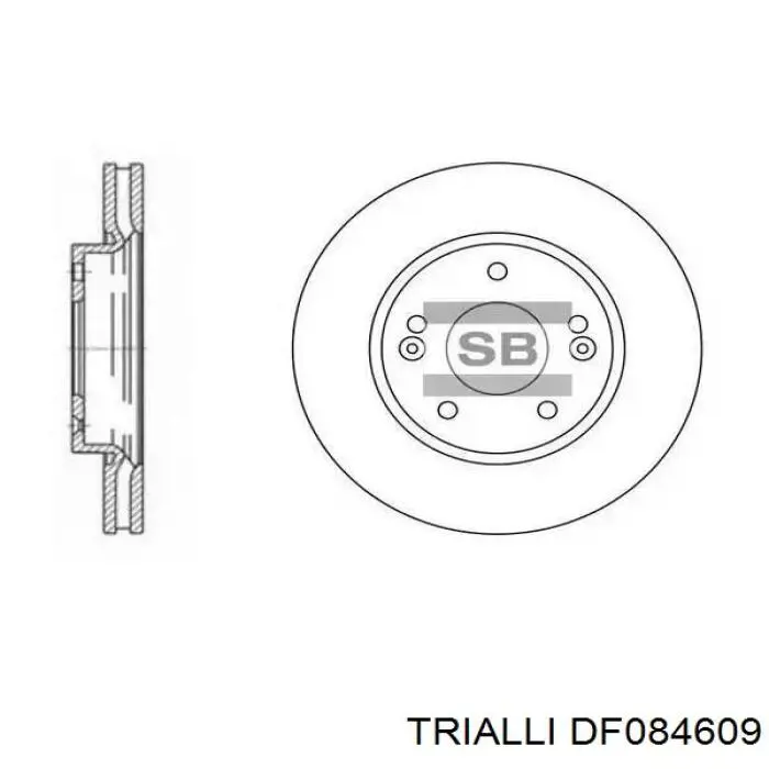Гальмівні диски передні DF084609 Trialli