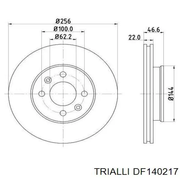 Задні дискові гальма Trialli DF140217 ціна, від 18.01 USD