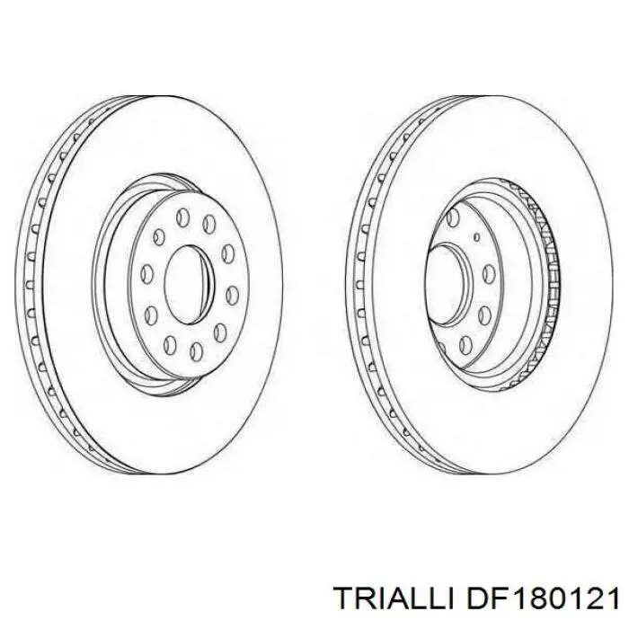 Диск гальмівний передній Trialli DF180121