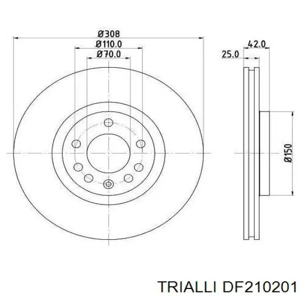 Купити DF210201 Trialli Ротор гальмівний