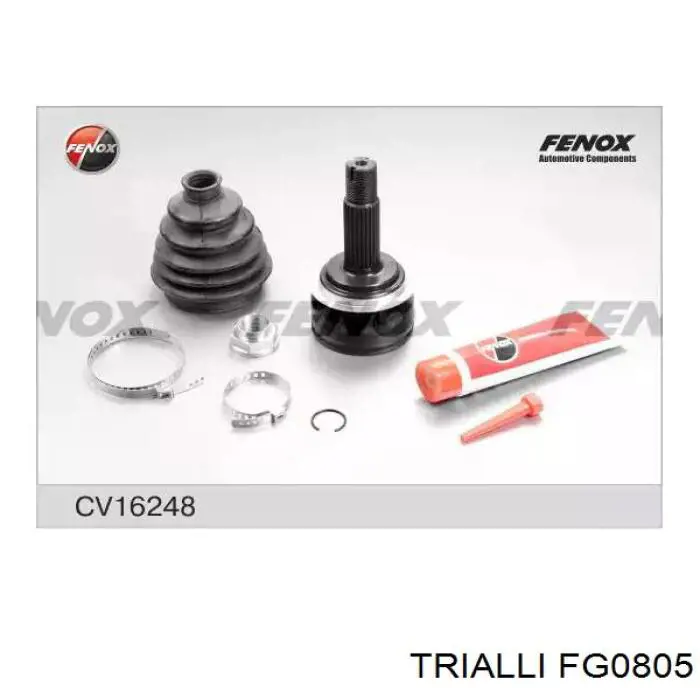 FG0805 Trialli Пильник ШРКШ внутрішній, передній півосі