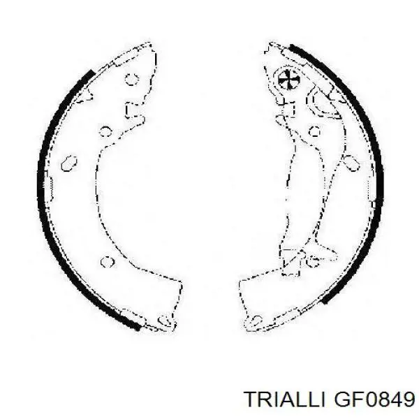 Колодки гальмові задні, барабанні GF0849 Trialli