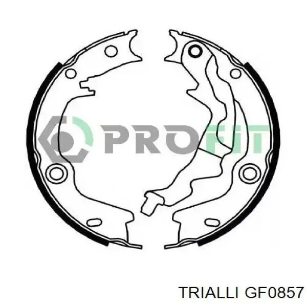 Колодки ручника / стоянкового гальма Trialli GF0857 ціна, від 22.35 USD