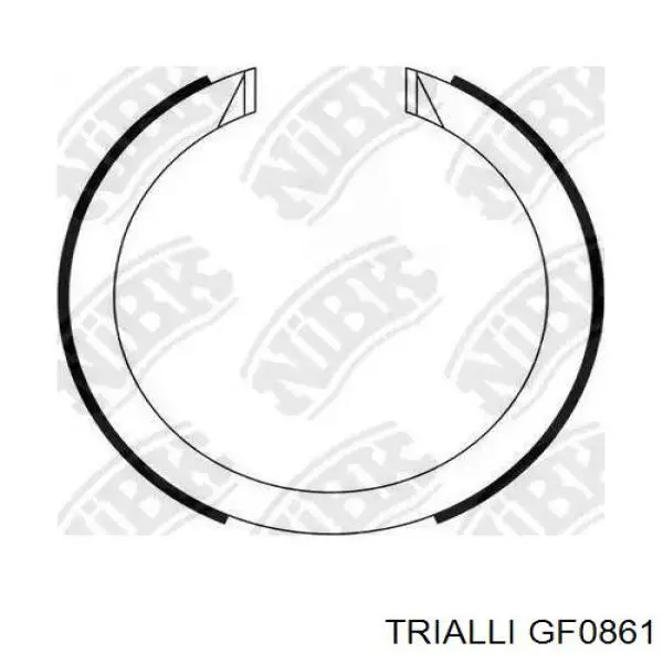 Колодки ручника / стоянкового гальма Trialli GF0861 ціна, від 17.45 USD