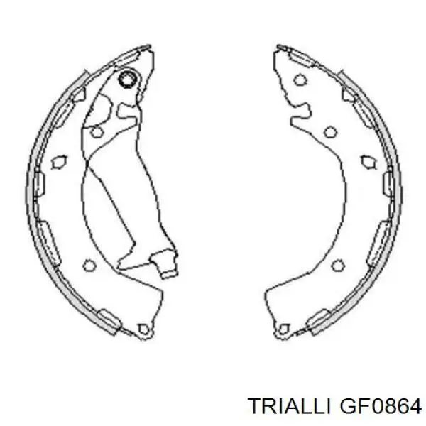 Купити GF0864 Trialli Колодки гальмові задні, барабанні