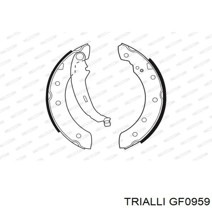 Колодки гальмові задні, барабанні Trialli GF0959 ціна, від 15.34 USD