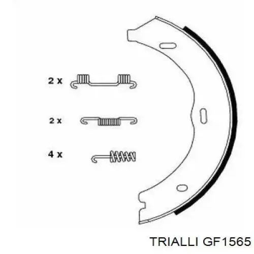 GF1565 Trialli Гальмівні колодки ручника