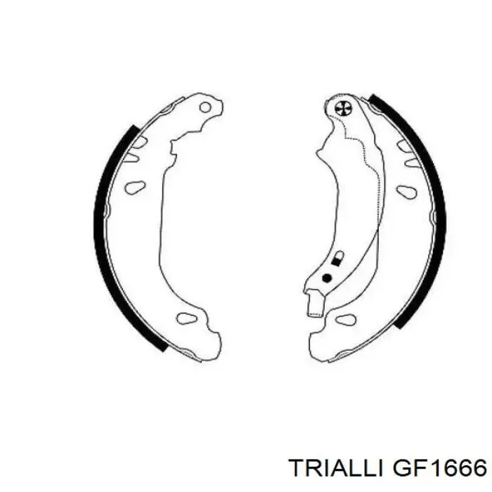 GF1666 Trialli колодки ручника/стоянкового гальма
