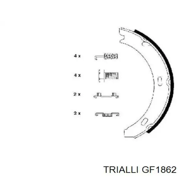 GF1862 Trialli колодки ручника/стоянкового гальма