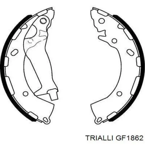 Колодки ручника / стоянкового гальма Trialli GF1862 ціна, від 20.80 USD