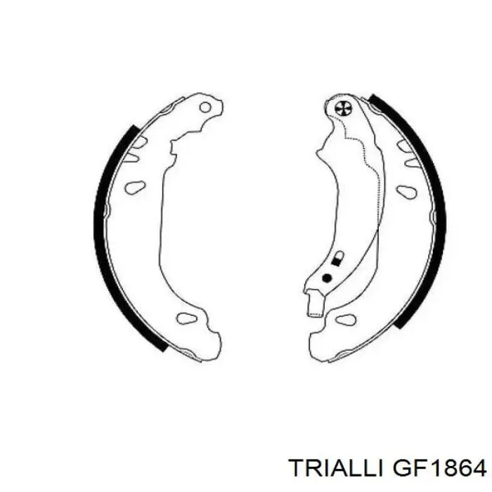 GF1864 Trialli Колодки гальмівні задні, барабанні