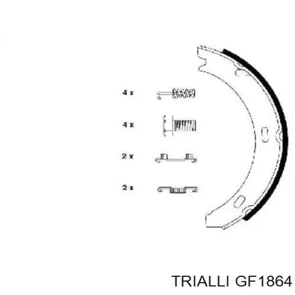 Купити GF1864 Trialli Колодки гальмові задні, барабанні