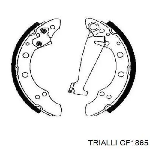 Колодки гальмові задні, барабанні GF1865 Trialli