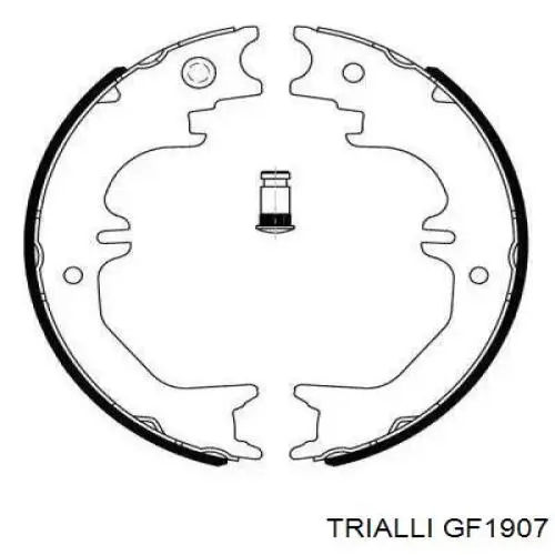 Колодки ручника/стоянкового гальма GF1907 Trialli