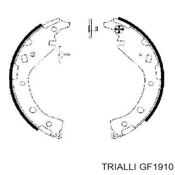 GF1910 Trialli Колодки гальмівні задні, барабанні