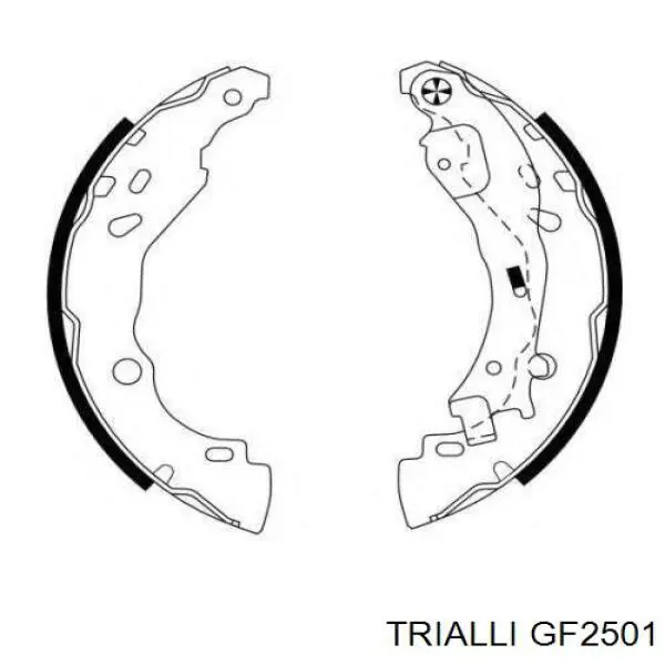 GF2501 Trialli колодки гальмові задні, барабанні