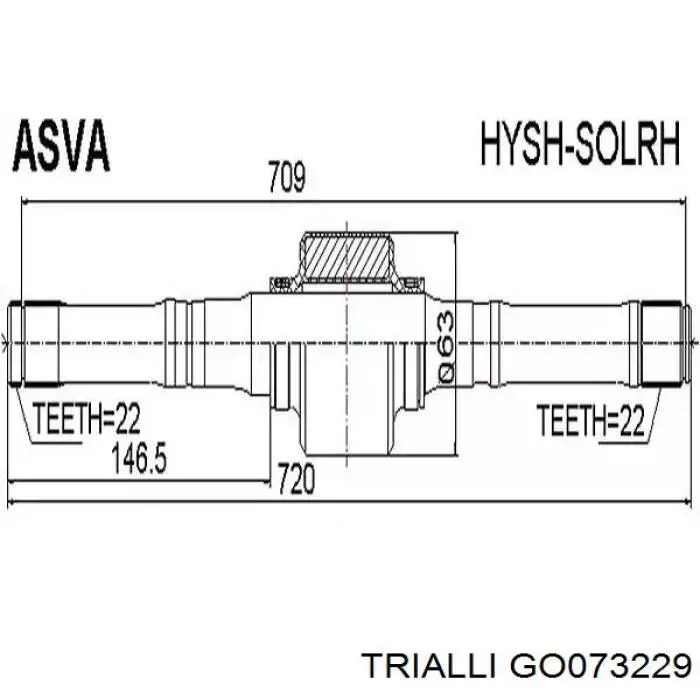 ШРУС зовнішній передній, лівий BGA CV3607A ціна, від 17.66 USD